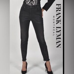 FRANK LYMAN CHIC PAIR OF JEANS  WITH SEQUIN AND LACE DETAIL (NWT)